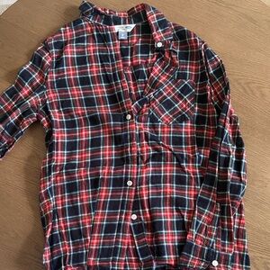 Old Navy Red and Blue Plaid Button Down Shirt